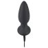 Melnais Samts - griešanās pērlīšu anālais vibrators (melns)