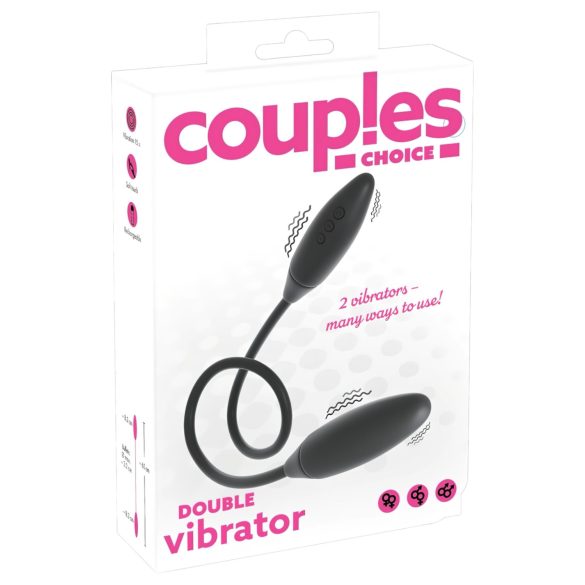 Pāru Izvēle - divkāršais vibrators (melns)