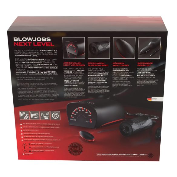 Suck-O-Mat 2.0 - vīriešu masturbators ar elektrisko piedziņu