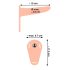 You2Toys - Strap-On - uzlādējams, piestiprināms vibrators (dabīga krāsa)