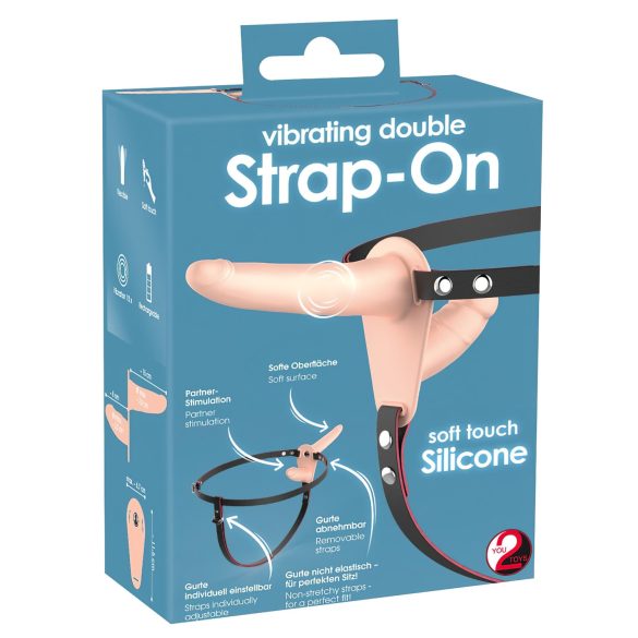 You2Toys - Piesprādzējams dubultais vibrators (dabīgs)