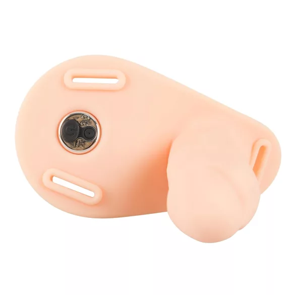 You2Toys - strap-on dubultais vibrators naturāls