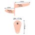 You2Toys - Piesprādzējams dubultais vibrators (dabīgs)