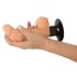 Dabiskas ādas M – sēkliniekos, piesūcekni, reālistisks vibrators (dabīgs)