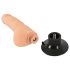 Dabiskas ādas M – sēkliniekos, piesūcekni, reālistisks vibrators (dabīgs)