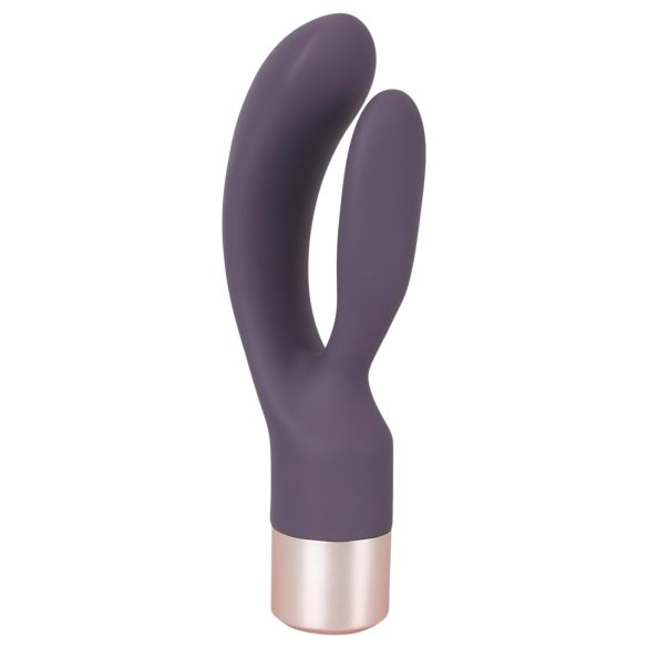 You2Toys Elegant Double - akumulatoru klitora vibrators ar divām galviņām (violets)