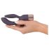 You2Toys Elegant Double - akumulatoru klitora vibrators ar divām galviņām (violets)