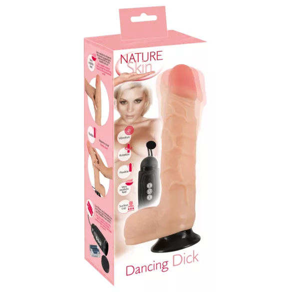 Nature Skin - vibrators ar rotējošu kustību, realistisks, miesas krāsā