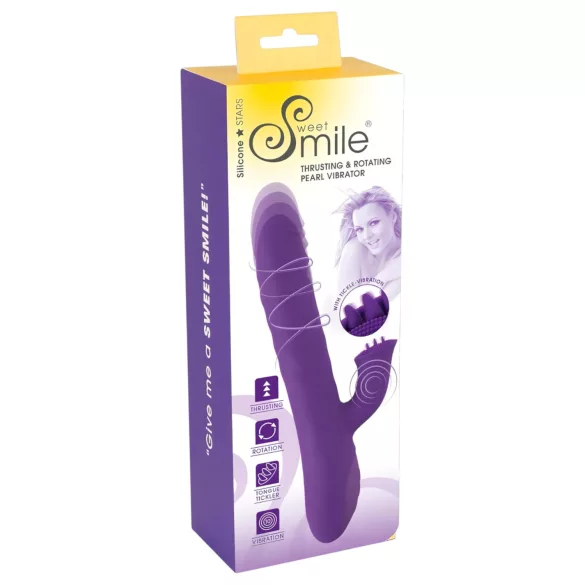 Smile Pearl - vibrators ar pērlītēm, violets