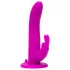 Happyrabbit Strap-On - truša tipa, klitora rokturi saturošs piesprādzējamais vibrators (violets)