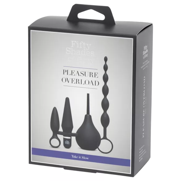 Fifty Shades of Grey anālais komplekts 4in1 melns
