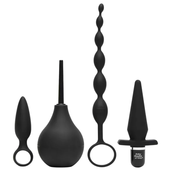 Fifty Shades of Grey anālais komplekts 4in1 melns