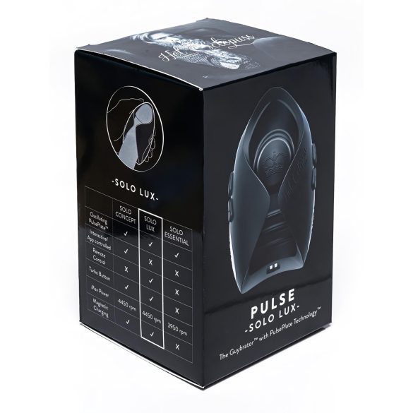 Hot Octopuss Pulse Solo Lux - vīriešu masturbators ar tālvadību melns