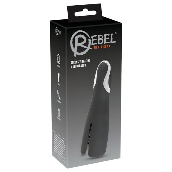 Rebel Strong - Uzlādējams riekstu vibrators (melns)
