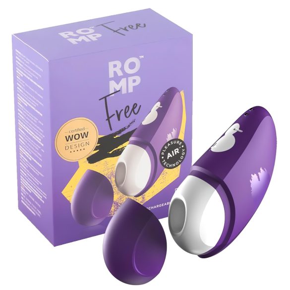 ROMP Free - ūdensnecaurlaidīgs gaisa viļņu klitora stimulators (violets)
