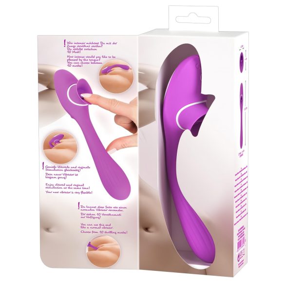 You2Toys vibrators ar 2 funkcijām, uzlādējams, violets