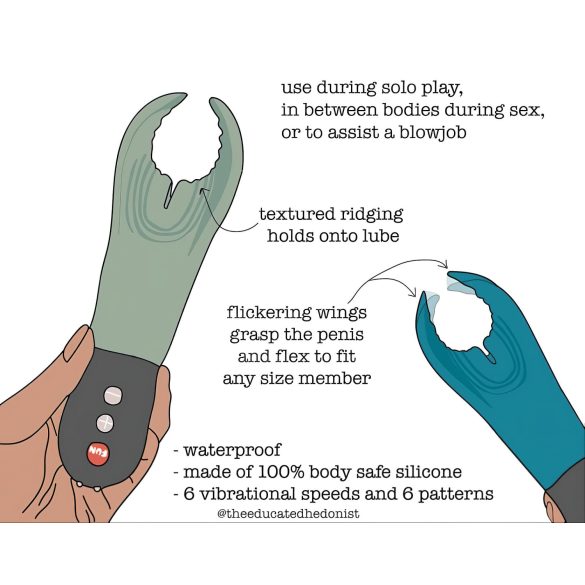 Fun Factory Manta - dzimumlocekļa vibrators (melns)