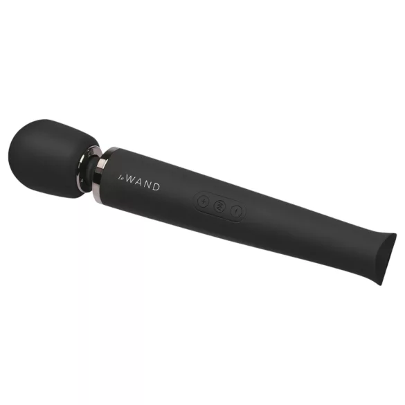 Le Wand Petite - ekskluzīvs akumulatora masāžas vibrators (melns)