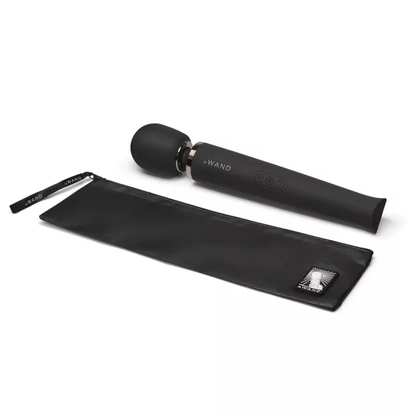 Le Wand Petite - ekskluzīvs akumulatora masāžas vibrators (melns)