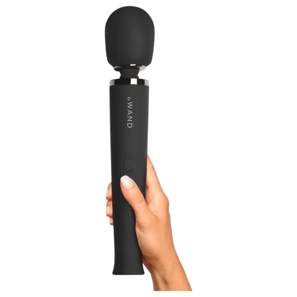 Le Wand Petite - ekskluzīvs akumulatora masāžas vibrators (melns)