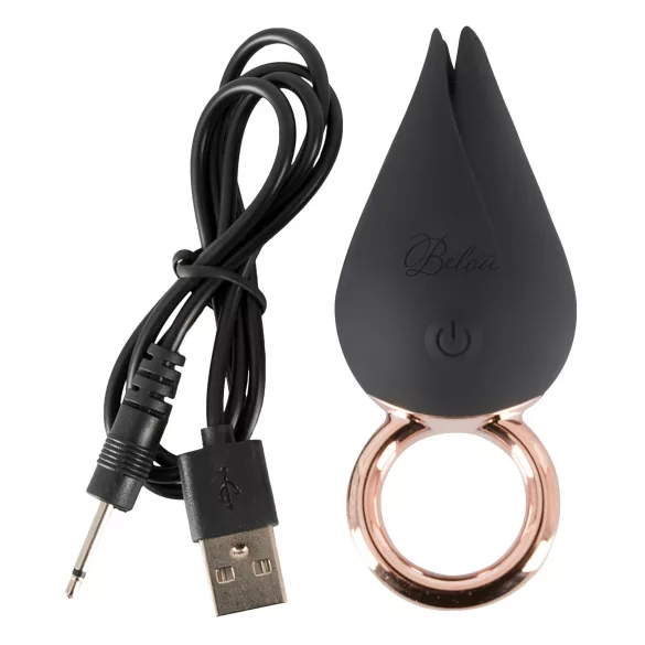 Belou - uzlādējams ūdensizturīgs klitora vibrators melns