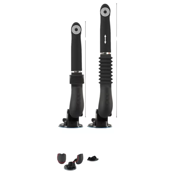 You2Toys RC seksa mašīna ar akumulatoru, vibrējoša stūmējierīce, melna