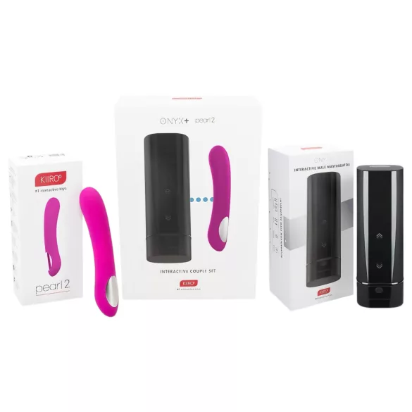 Kiiroo Onyx+ un Pearl 2 pāra komplekts vīriešu masturbators un vibrators