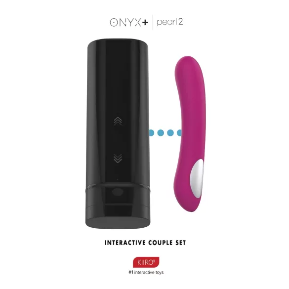 Kiiroo Onyx+ un Pearl 2 pāra komplekts vīriešu masturbators un vibrators