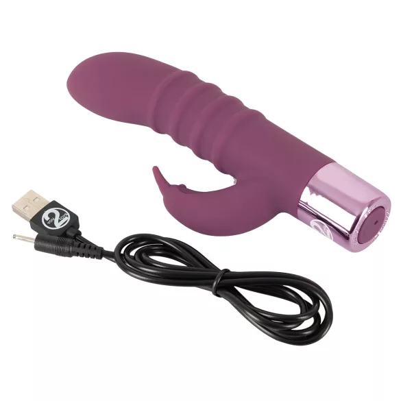 Rabbit Vibe - uzlādējams truša vibrators ar klitora stimulatoru lilla krāsā