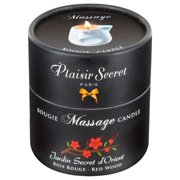 Plaisirs Secrets Red Wood - masāžas svece (80ml)