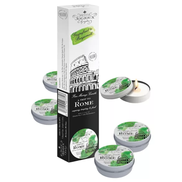 Petits Joujoux masāžas svece greipfrūtu-bergamotes aromāts 5x43ml