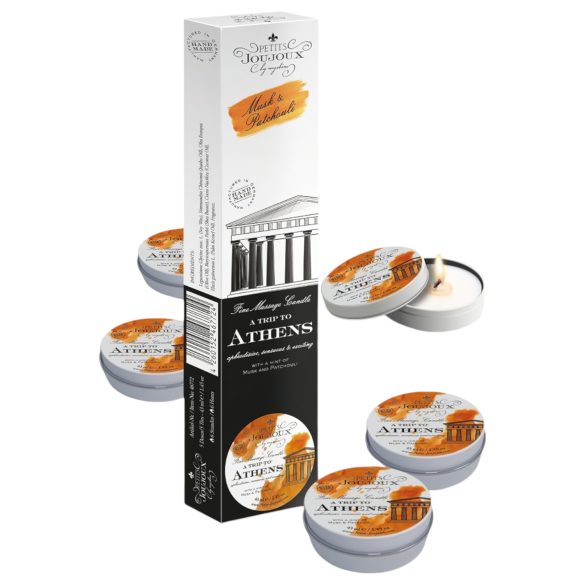 Petits Joujoux Athens masāžas svece – muskusa parfīms (5x43ml)