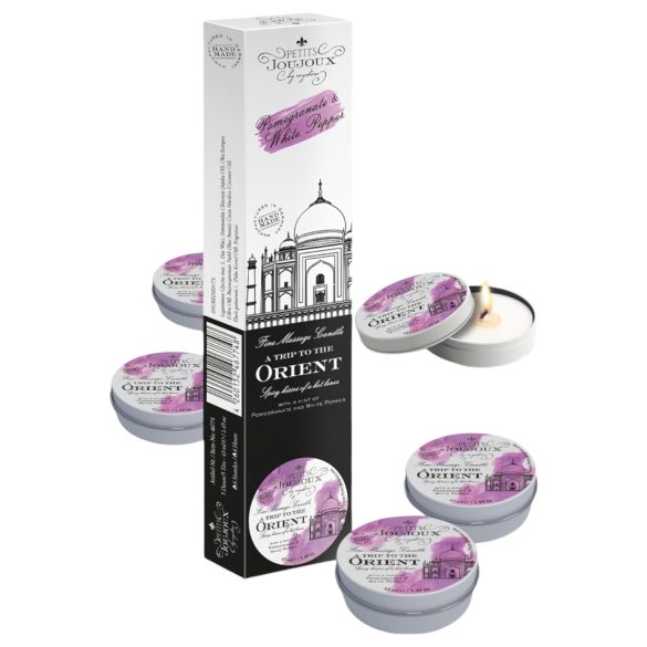 Petits Joujoux masāžas svece - granātābols & baltie pipari (5x43ml)