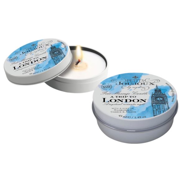 Petits Joujoux London - masāžas svece - rabarberi-dzintars (43 ml)