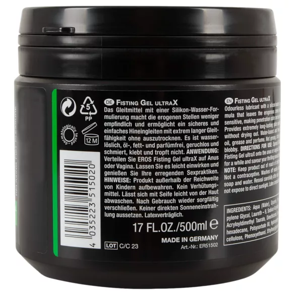 EROS fisting lubrikants gēls 500ml