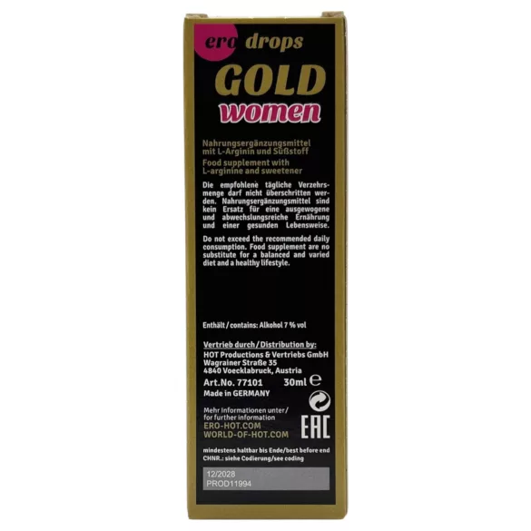 HOT Spanish Fly Gold Woman - afrodiziaks sievietēm (30 ml)