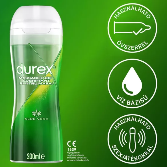 Durex masāžas un lubrikanta želeja ar alveju 200ml