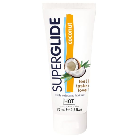 HOT Superglide Kokosrieksts - ēdams lubrikants (75 ml)