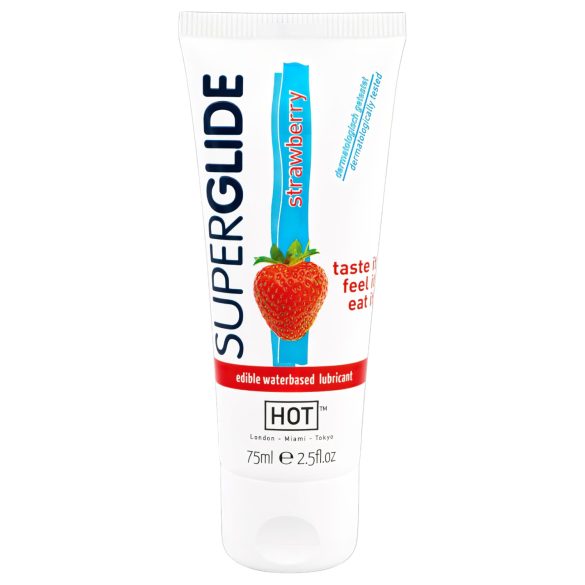 HOT Superglide ēdamais lubrikants ar zemeņu garšu 75ml