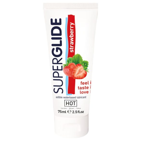 HOT Superglide ēdamais lubrikants ar zemeņu garšu 75ml