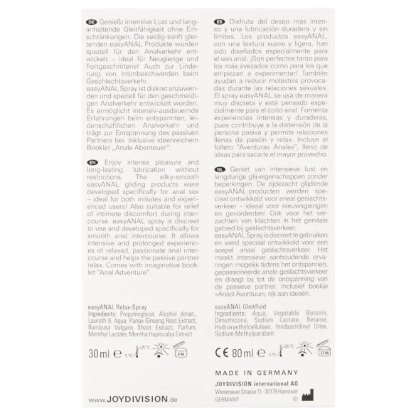 easyANAL anālais kopšanas un lubrikanta komplekts (2 gab.)