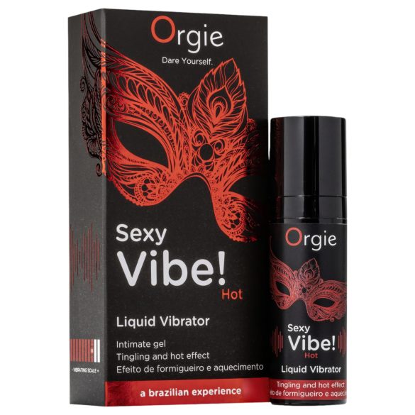 Orgie Sexy Vibe HOT - zemeņu sildošs šķidrais vibrators (15ml)