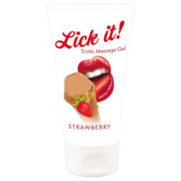 Lick it! - ēdams lubrikants 2in1 ar zemeņu garšu 50ml