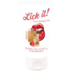   Lick it! - 2in1 ēdams lubrikants - šampanietis-zemenes (50ml)