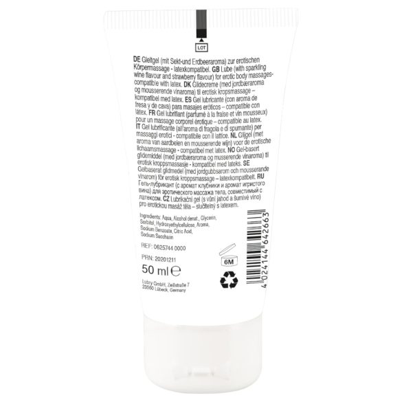 Lick it! - ēdamais lubrikants ar šampanieša un zemeņu garšu 50ml