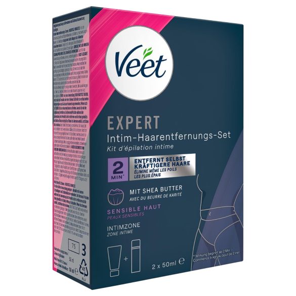 Veet - intīmā depilācijas krēma un mitrinošās putas sievietēm (2×50 ml)