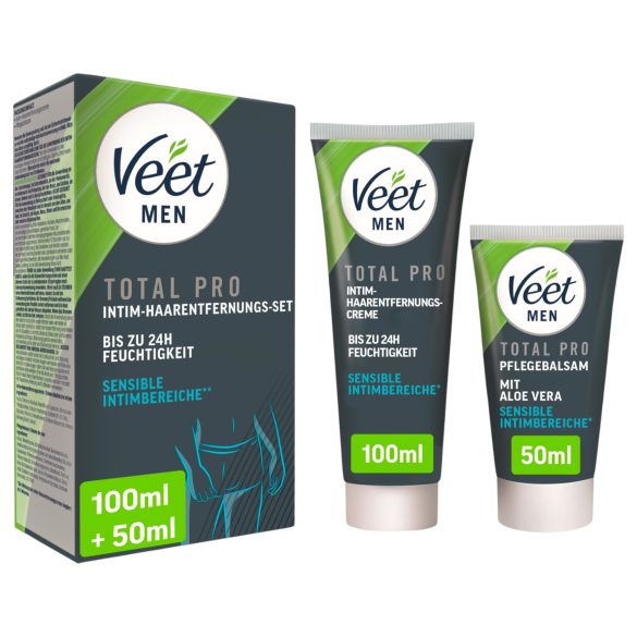Veet - intīmās zonas matiņu noņemšanas krēms un balzams vīriešiem (100 ml + 50 ml)