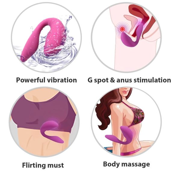 Cotoxo Cupid 2 - pāru vibrators ar tālvadību violets