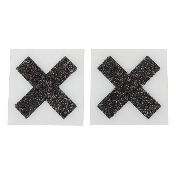 Mirdzošs krūšu uzlīmes - X