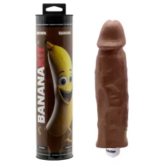   Bananakit - dzimumlocekļa kopēšanas komplekts ar vibratoru (brūns)